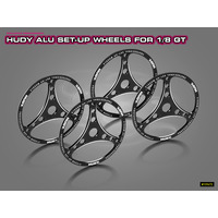 HUDY ALUMINIUM SET-UP WHEEL FOR 1/8 GT (4) - HD109672