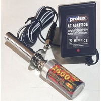 PROLUX NITRO ENGINE GLOW STARTER 2600MAH WITH 230V CHARGER - PX2818AU