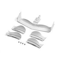 XRAY X1 COMPOSITE ADJUSTABLE FRONT WING - WHITE - FLAT DESIGN - XY371204