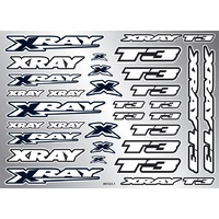 XRAY T3 STICKER FOR BODY - WHI - XY397325