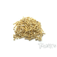 TWORKS Gold Plated Steel Screw Set 131pcs. ( For Xray XB2'22 )