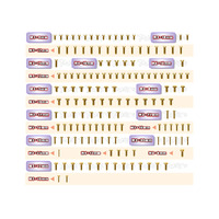 TWORKS Gold Plated Steel Screw Set 140pcs. ( For Xray XT8E 2022 )