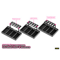 HUDY ALU TRAY FOR ON-ROAD DIFF & SHOCKS - HD109800