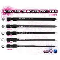 HUDY SET OF POWER TOOL TIPS 2.0 2.5 3.00MM HEX AND 4.0 5.8 P - HD190070