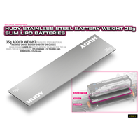 HUDY STAINLESS STEEL BATTERY WEIGHT 35G - SLIM LIPO BATTERIES - HD293012