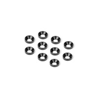 HUDY Alu Countersunk Shim - Black (10) - Hd296510-K