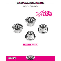 HUDY TITANIUM NUT M4 WITH SERRATED FLANGE (4)