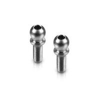 HUDY TITANIUM BALL STUD D=5.4 / L=10 / S=4.5 / 2MM HEX (2)