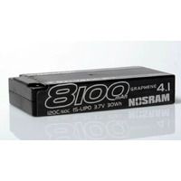 NOSRAM 1/12TH ULTRA LCG GRAPHENE-4.1 8100MAH 120C - HARD CASE 3.7V LIPO BATTERY - NOS999740