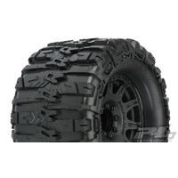 Proline Trencher Hp 3.8" Belted Tires Mounted Raid Black Remov Hex Wheels (2) For 17Mm Mt Front Or Rear - Pr10155-10