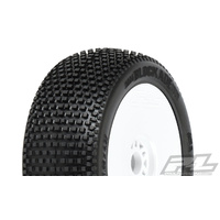 Blockade S3 (Soft) Off-Road 1:8 Buggy Tires Mounted On V2 White Wheels (2) For Fr Or Rr - Pr9039-233