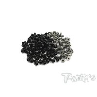TWORKS 64 Titanium & 7075-T6 (UFO Head) Black Screw set 117pcs.( For Xray T4'21  ) TASSU-T421