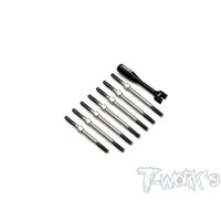TWORKS 64 Titanium Turnbuckle Set ( For Xray XB4'21 )