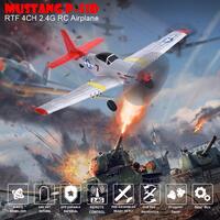 Volantex RC 761-5 P-51D Mustang 500mm 6-Axis Gyro RC Plane (Ready-to-fly) - VT761-5
