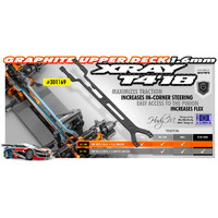 XRAY T4-18 GRAPHITE UPPER DECK 1.6MM - XY301169