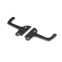 XRAY X4F REAR CARBON UPPER CLAMP - ADJUSTABLE FLEX BULKHEADS (2)