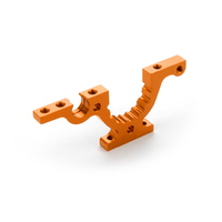 XRAY T4F ALU LOWER ADJUSTMENT BULKHEAD - FRONT RIGHT - ORANGE