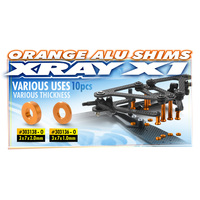 XRAY ALU SHIM 3X7X2.0MM - ORANGE - XY303138-O