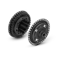 XRAY X4 COMPOSITE GEAR DIFF. CASE 38T PULLEY & COVER FOR UNI BULKHEADS