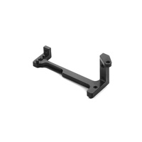 X4F ALU SERVO MOUNT - BLACK - ONE-PIECE - SHORT HOLDER