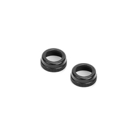 XRAY ALU SHOCK CAP-NUT WITH VENT HOLE - BLACK (2) - XY308353-K