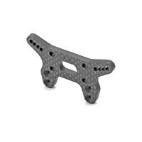 XRAY XB2 Wider Carbon Shock Tower Bridge -Up. Deck 2 Dots - Front