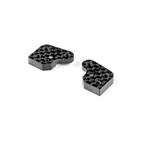 XRAY Carbon Steering Block Extensions  One Hole, One Dot, Left and Right