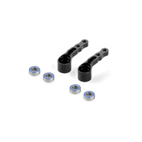 XRAY Aluminium Steering Arms +2mm for One-Piece Chassis  Swiss 7075 T6, Pair