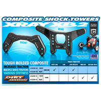 XRAY COMPOSITE SHOCK TOWER REAR - HARD - XY323081-H