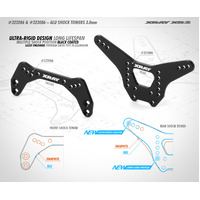 ALU SHOCK TOWER REAR 3.0MM - SWISS 7075 T6 - XY323086