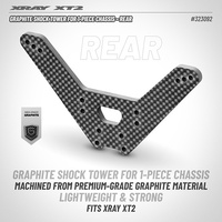 XRAY XT2 GRAPHITE SHOCK TOWER FOR 1-PIECHE CHASSIS - REAR
