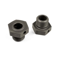 XRAY ALU WHEEL AXLE OFFSET PLUS 1MM - HARD COATED 2PCS - XY355251