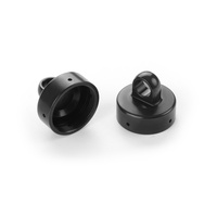 XB8 ALU SHOCK CAP NUT 4x BLEED HOLE - BLACK COATED (2) - XY358055