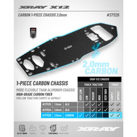 XRAY X12 CARBON 1-PIECE CHASSIS FOR FLOATING SERVO - 2.0MM
